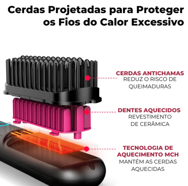 Pente Alisador Portátil UltraLiss - Conquiste o Brilho