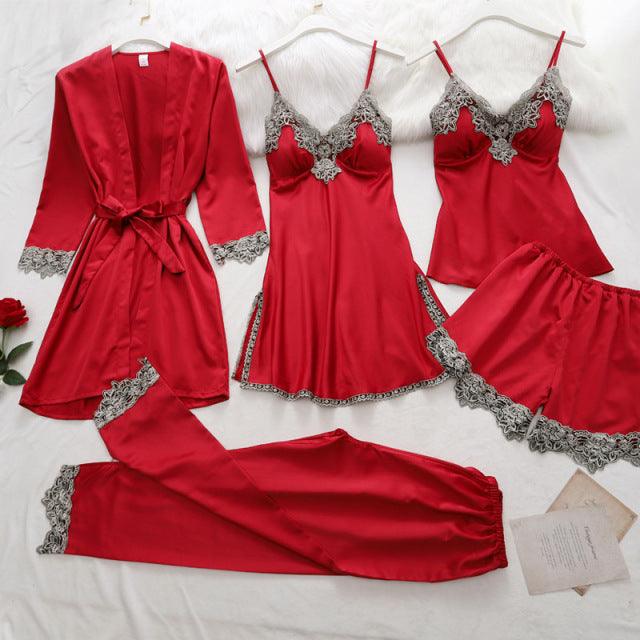 Kit 5 Peças Conjunto SweetDream em Cetim de Seda